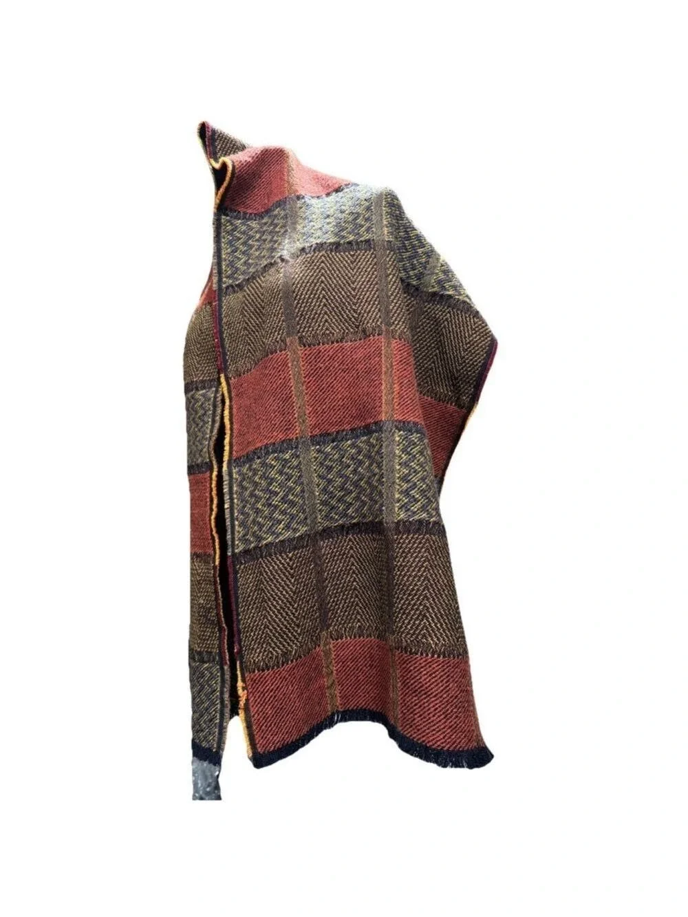 Etro Milano Womens Lama Wool Chevron Print Scarf /Shawl Multicolor MRSP $1090